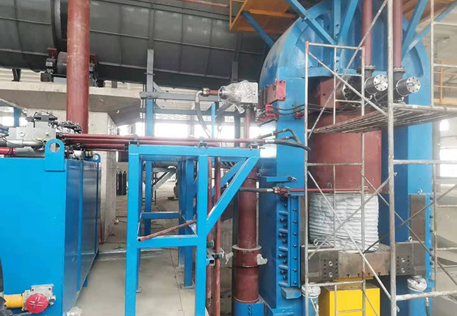 液壓技術(shù)電梯配重塊一次熱壓成型設備特點